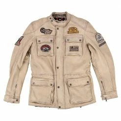 Jackets Holy Freedom Quattro White Men's Leather Jacket