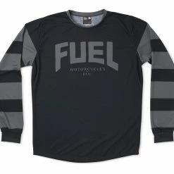 FUEL MOTORCYCLES FUEL - "Grey Strips" Enduro Jersey Long Sleeve T's