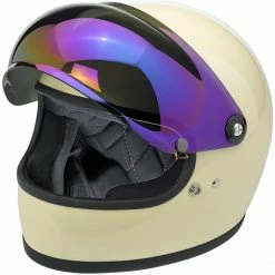 Biltwell Inc Visors Biltwell Gringo S Bubble Visor - Rainbow Mirror - Anti Fog