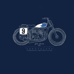 Age Of Glory - Legendary Gary Nixon Tee - Navy Short Sleeve T's