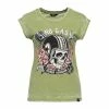 Queen Kerosine Ladies Queen Kerosin - No Gas No Glory - T-shirt - Olive