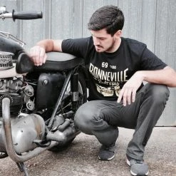 Short Sleeve T's Oily Rag Clothing Black Label Salt Flats Bobber T'Shirt - Black