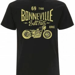 Short Sleeve T's Oily Rag Clothing Black Label Salt Flats Bobber T'Shirt - Black