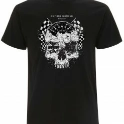 Short Sleeve T's Oily Rag Clothing Black Label Ton Up Skull T'Shirt