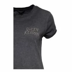 Queen Kerosine Queen Kerosin - Queen Of F**king Everything - T-shirt - Grey/Black Ladies