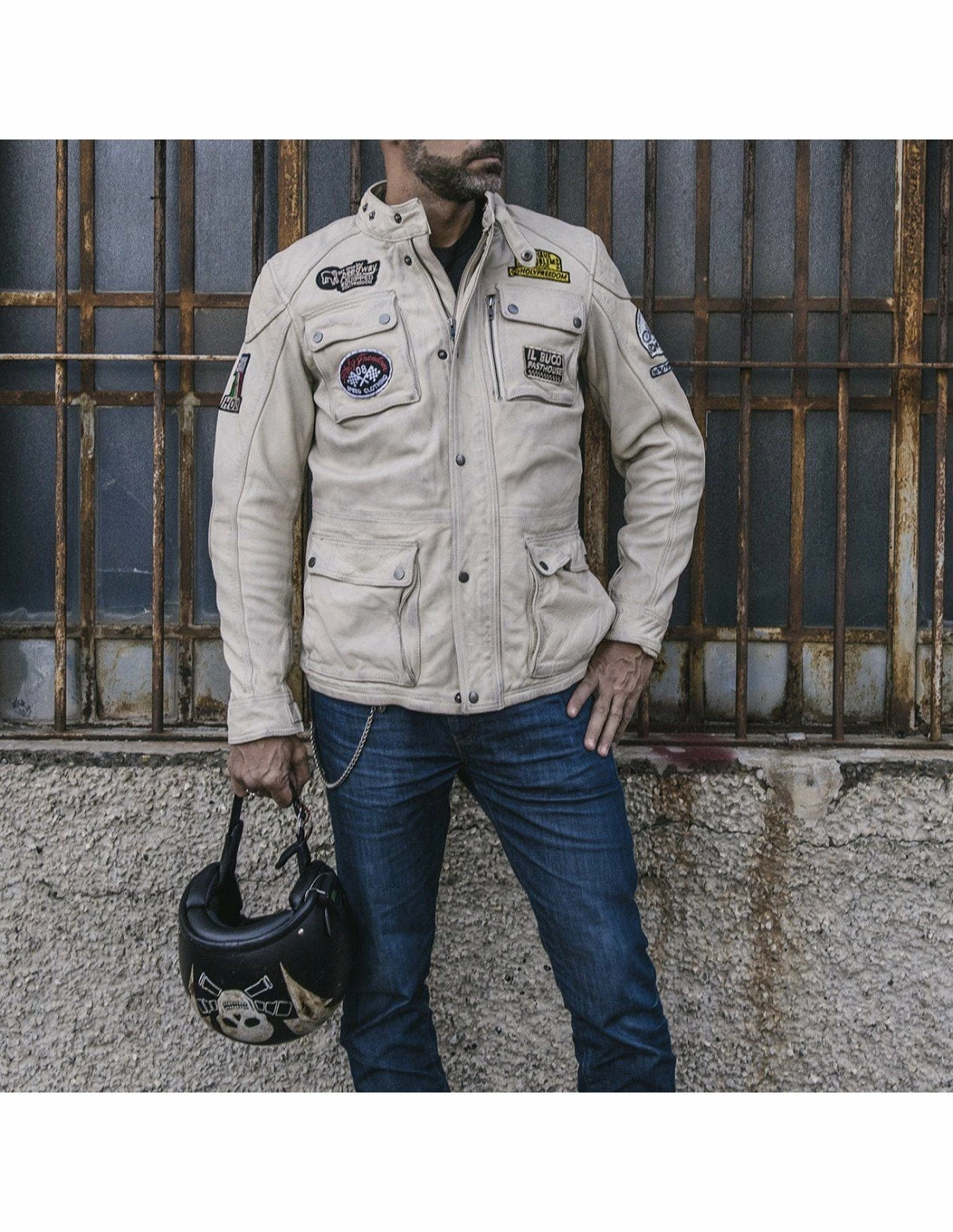 Jackets Holy Freedom Quattro White Men's Leather Jacket 10 Jackets Holy Freedom Quattro White Men's Leather Jacket