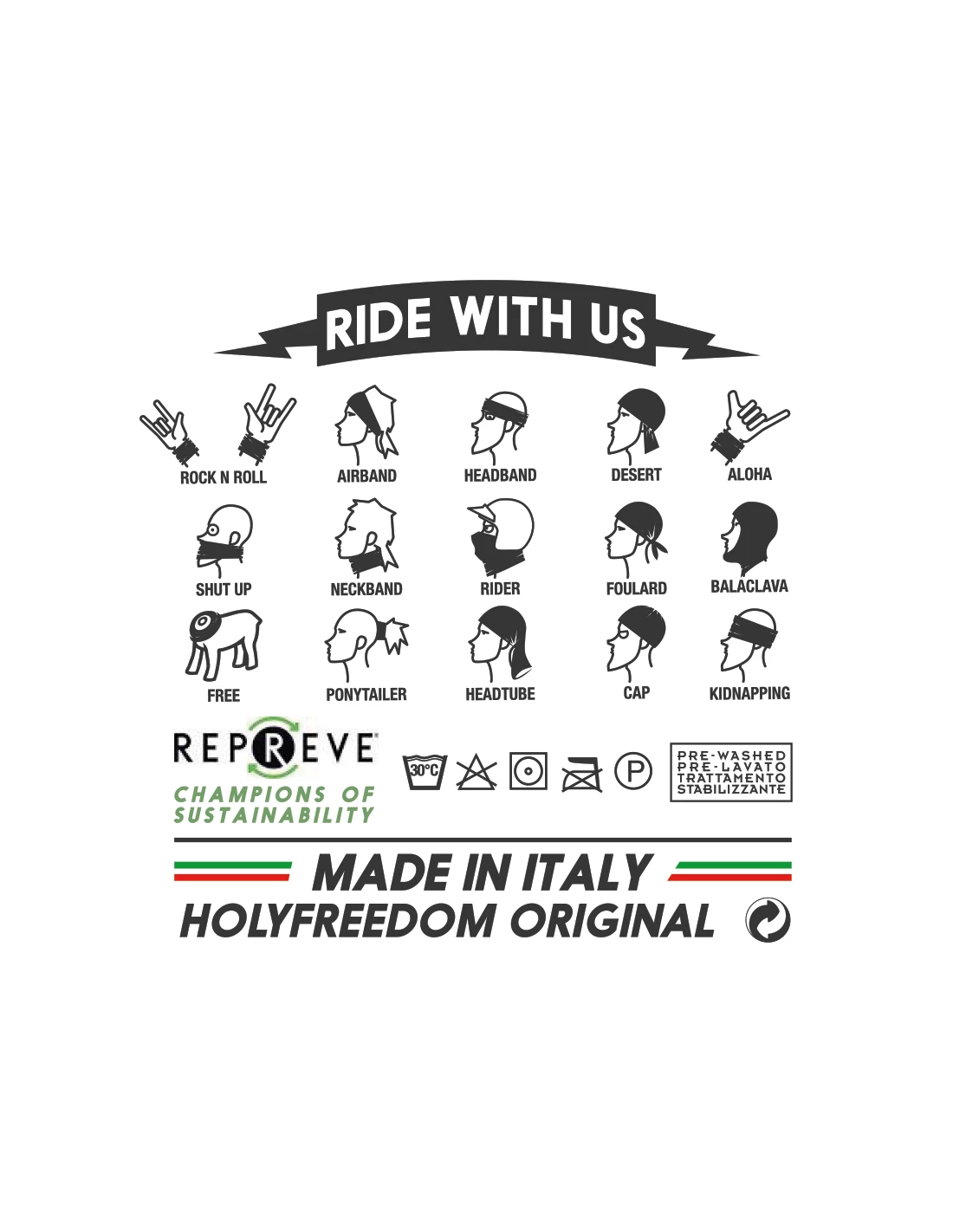 Holy Freedom Golden Bullit Repreve Bandana Tube 2 Holy Freedom Golden Bullit Repreve Bandana Tube