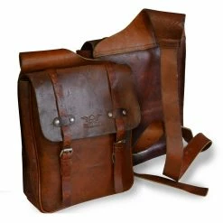 Rokker Vintage Collection Rokker - Vintage Saddle Bag - Brown Leather Luggage
