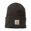 Beanies Carhartt Rib Knit Beanie - Tarmac/Black Stripe