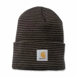 Beanies Carhartt Rib Knit Beanie - Tarmac/Black Stripe